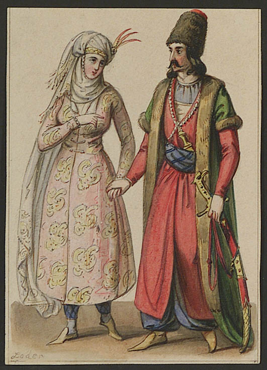 Circassian Couple by Matthaeus Loder, c.1820